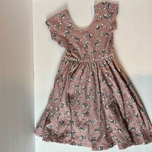 Alice + Ames Girls Ballet Dress Size 5 Pink Zebra Print Kids Dress small